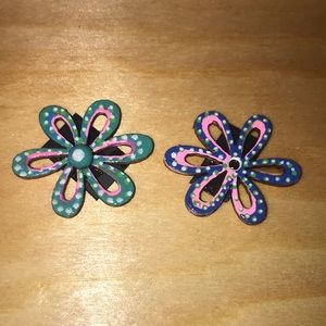 Hand painted wood magnets